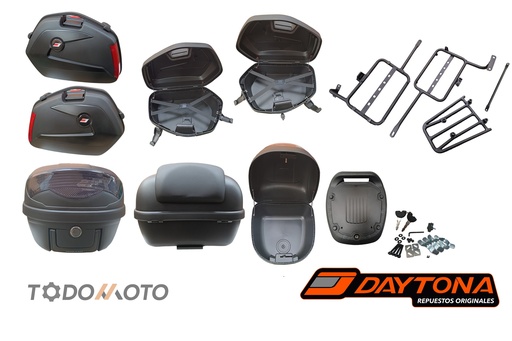 [CB250-345] KIT MALETAS SET3 CON BASE TEKKEN EVO/AXXO TRACKER 250CC