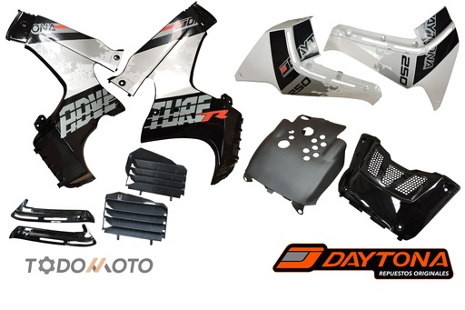 [CB250ADV-053B] PLACA TANQUE (I-D) ADVENTURE R 250 BLANCO