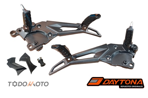 [CB250GP1-023] ESTRIBOS ARMADOS CON BASE (I-D) GP1 250/TUNDRA VELOCE 250CC