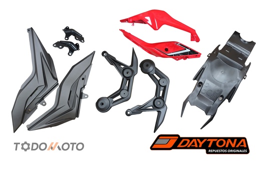 [CB250GP1-043R] PLACA LAT. POST. (I-D) GP1 250/TUNDRA VELOCE 250CC ROJO