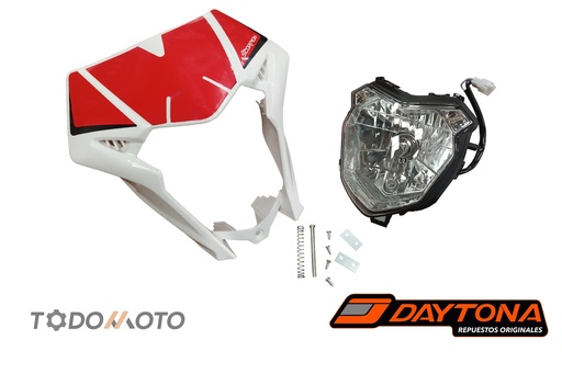 [CB250SC-116A] FARO Y MASCARILLA SCORPION 200/250/AXXO TRX/TH MIG25/DK250-D SPORT 250CC B-ROJO 2023/24/2025